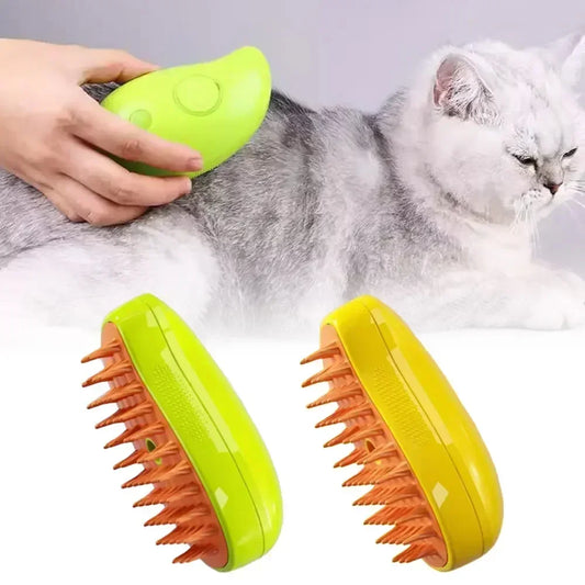 3-in-1 Steamy Brush for Effortless Grooming & Massage
